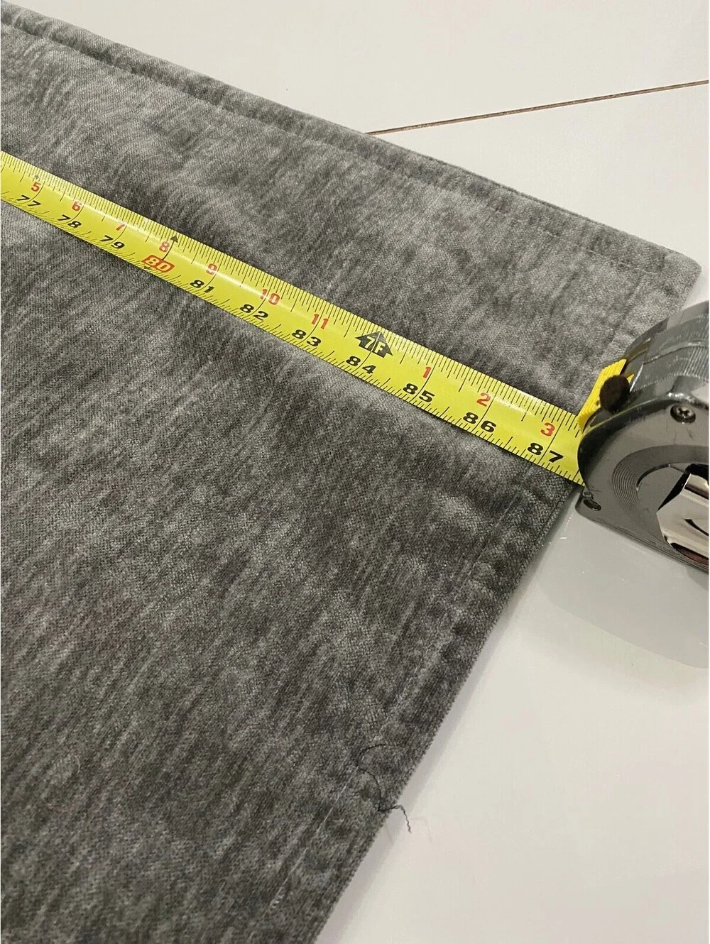 Gray Velvet Fabric Runner with Backing